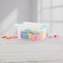 Sterilite Medium Clip Box, 4-Pack Stackable Small Storage Bin with Latching Lid, Clear Plastic Container for Office,