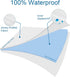 4 Pack Pillow Protector with Zipper, Breathable & Noiseless 100% Waterproof Pillow Cases, Standard Size 20'' 26'' White