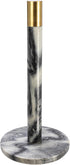 Modern Marble Paper Towel Holder with Brass Detail, Grey