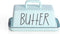 Sweejar 7.3 Inch Ceramic Butter Dish with Handle Lid, Large Porcelain Butter Keeper with Cover, Perfect for East/West