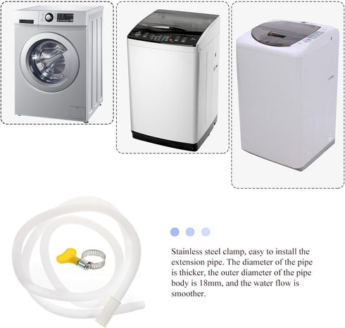 Uonlytech Portable Washer Hoses, Air Conditioner Drain Kit Tube for Washer, Lengthen Flexible Hose