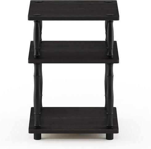 Furinno Turn-N-Tube Easy Assembly Multipurpose End Table, Side Table, Nightstand, French Oak Grey/Black