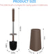 SetSail 3 Packs,Brown Toilet Brush, Compact Size Toilet Bowl Brush and Holder Toilet Brushes for Bathroom