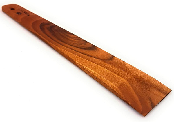 Wooden Spatula for Cooking, 12 Inch Handmade Thin Walnut Wood Saute Utensil, Perfect for Flipping and Scraping