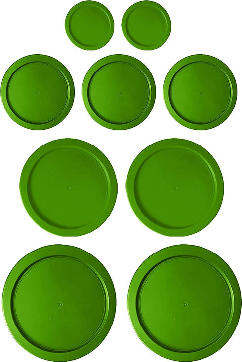 Replacement Lids for Pyrex Containers (2) 1-Cup, (3) 2-Cup, (2) 4-Cup, (2) 7-Cup (Green)