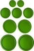 Replacement Lids for Pyrex Containers (2) 1-Cup, (3) 2-Cup, (2) 4-Cup, (2) 7-Cup (Green)