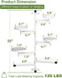 4-Tier 160 Window Plant Shelves, Rotating Indoor Wall Mounted Plant Holder Shelf for Haning Multiple Plants, Floating