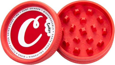 Santa Cruz Shredder x Cookies Medium Grinder for Herbs, Knurled Top for Stronger Grip, Size 2.2" (2, Red)