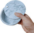 Kerixi Marble Salt Cellar and Storage Box with Two Compartments Salt Box with Swivel Lid for Storing Spice (Gray white)