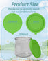 12 Pack 8 5Oz Silicone Oui Yogurt Jar Lids with Labels, Food-Grade Lids for Oui Yogurt Jars, Reusable Silicone Canning