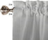 Valance Curtain for Kitchen, Ombre Black Grey Window Valance for Living Room, Rod Pocket Valances for Bedroom