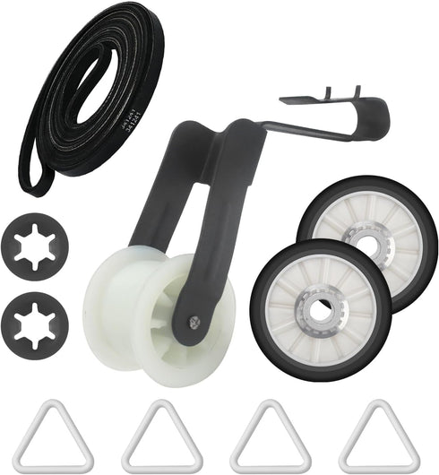 Compatible Dryer Belt Pulley Kit for Whirlpool Models: LER5620KQ1, LEQ9030PQ0, WED6200SW0, WGD5540SQ0