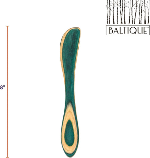 Totally Bamboo Baltique Mykonos Collection Cheese Spreader Knife in Colored Birch Wood
