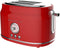 CULINARY CHEF CCTO102-RED, 2 Slice Retro Toaster with Wide Slot and 5 Adjustable Toast Settings, Red