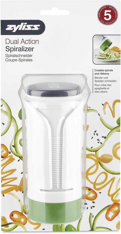 Zyliss Spiralizer - Vegetable Slicer & Kitchen Gadget for Cooking - Manual Vegetable Slicer - Dishwasher Safe