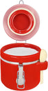 Blue Donuts 25 Oz Ceramic Airtight Jar - Food Storage Container, Kitchen Canisters, Red Flour Jar with Lid