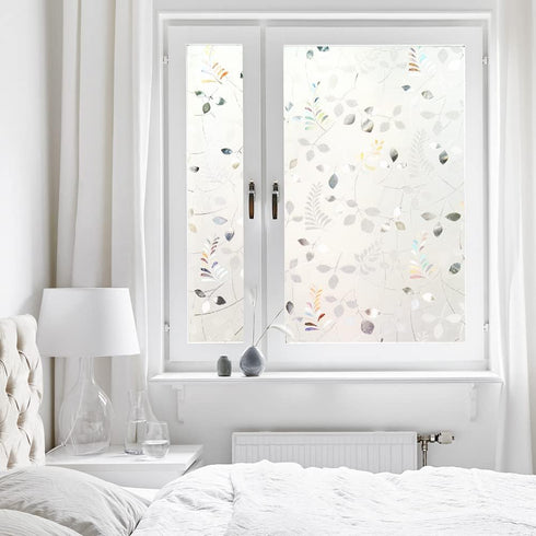 LEMON CLOUD Window Privacy Film, Stained Static Cling Glass Film, 3D Decorative, 17.5In. by 78.7In