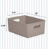 Superio Ribbed Collection - Decorative Plastic Open Storage Bins, Large Taupe (2 Pack), 15 Liter/16 Quart