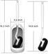 HAMITOR Toilet Bowl Brush Holder Set: 2 Pack with Curved Bristle Toilet Cleaner Scrubber for Deep Cleaning - Hidden RV