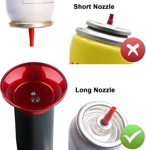 Butane Torch Kitchen Lighter, Refillable Cooking Torch with Adjustable Flame for BBQ and Desserts (red)