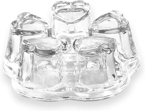 Heart Shape Crystal Teapot Heating Base, Glass Teapot Warmer for Heating Beverages