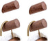 Wood Wall Hooks - 4 Pack Rustic Wooden Heavy Duty Robe Hook Hat Rack for Hanging Bathroom Towels Clothes Hanger (Walnut