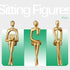 3pcs Gold Decor Thinker Statue, Resin Abstract Man Cutout Art Action Statue Coffee Table Decor for Home Living Room