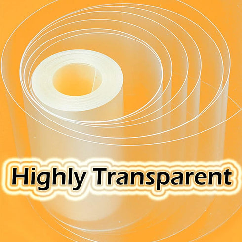 Cake Collar 4 Inch x 394inch Clear Cake Acetate Roll, Transparent Mousse Cake Collars Acetate Sheets for Baking, Surrounding Edge Decorating + Bonus with Delicate Stickers