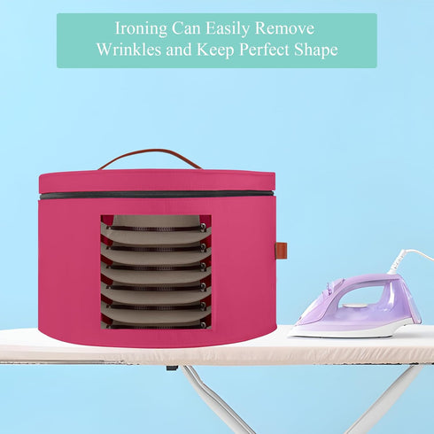 Hat Box, Stackable Round Brim Hats Organizer for Closet, Travel Hat Boxes for Women, Collapsible Cowboy Hat Storage