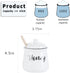 Set 12oz,Easy HAOTOP Farmhouse Porcelain Honey Jar with Dipper and Lid to Clean (White)