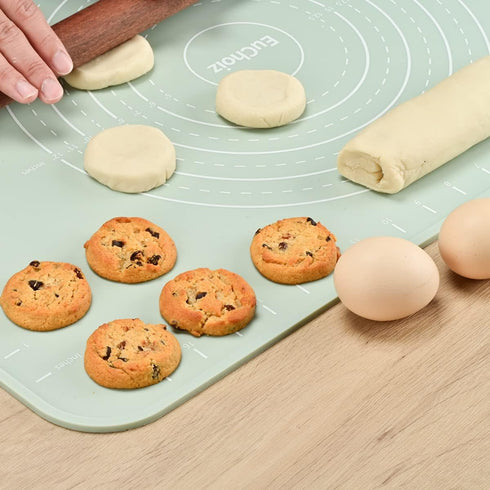Silicone Pastry Mat 24"x16" Extra Thick Non Stick Baking Mat with Edge Heightening