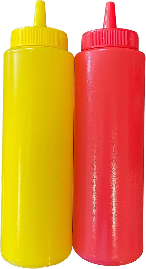 bark and lindy Ketchup and Mustard BPA Free Food Prep Cute Set of 2 Plastic