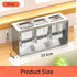Countertop Cutlery Drying Holder Cutlery Drainer Tableware Holder Box Tabletop Separated 3 Cups Fork Chopstick Kitchen Storage Cutlery Utensil Organizer (Grey) by Jaugufiy