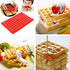 JKLcom Silicone Waffle Mold 4 Cavities Baking Tray for Waffle Cake Chocolate Craft Candy Soap, 2 Pack, Square