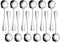 12-Pack Stainless Steel Soup Spoons, Round Cereal Spoon Dinner Spoons Set for Bouillon Dessert Ice Cream