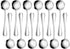 12-Pack Stainless Steel Soup Spoons, Round Cereal Spoon Dinner Spoons Set for Bouillon Dessert Ice Cream