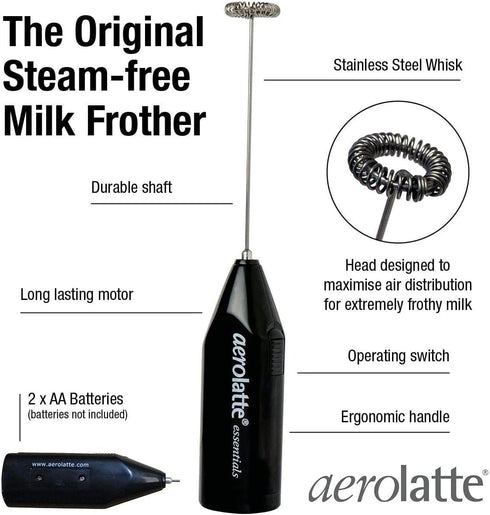 Aerolatte Essentials Black Steam-Free Milk Frother