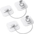 White Fridge Lock, 2 Pack with 4 Keys, Childproof Refrigerator Locks, Freezer and Drawer Lock, No Tools Required