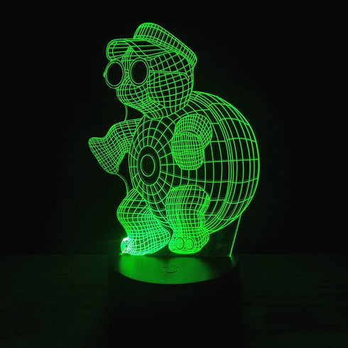 Gfytdxe 3D 7 Optical Illusion LED Night Light, Boy Girl Kids Baby Sleep Desk Lamp Touch Control Color Change USB