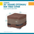 20 Inch DUCKCOVERS Ultimate Waterproof Square Ottoman/Side Table Cover, Outdoor Ottoman Cover