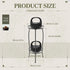 2 27" Plant Stand Indoor Outdoor, Tier Tall Metal Plant Stand Shelf, Heavy Duty Flower Pot Shelf for Corner, Patio