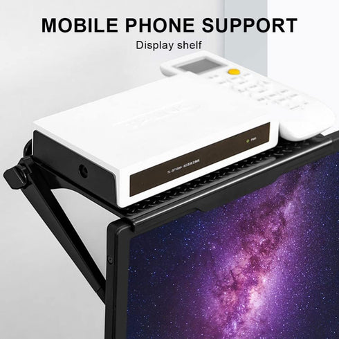 1 Park TV Top Shelf Apple TV Mount, Adjustable Monitor Shelf for Media Box, Game Console, Router, 11.8 X 4.7 Inch