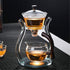 Set Aoheuo Lazy Kungfu Glass Tea Water Diversion Rotating Cover Bowl Semi-Automatic Glass Teapot Suit (crystal glass)