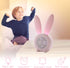 KDtech Kids Alarm Clock - Cute Pink Bunny Digital Alarm Clock with Night Light, 6 Ringtones, Touch Control &