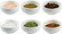 Set of 6 White Porcelain Pinch Bowls, 2.3oz Small Bowls for Meal Prep, Sauces, Dippings, Snacks