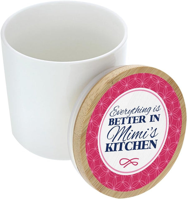 ThisWear for Mimi Grandma Gift Seal Pot Decorative Jar - Everything is Better in Mimi's Kitchen Decor