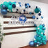 Teal Balloon Garland Arch Kit, Navy Blue Light Blue Teal White Turquoise Latex Balloons for Party Decorations