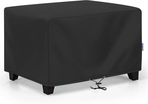 SunPatio Outdoor Ottoman Cover, Waterproof Rectangle Coffee Table Cover, Patio Furniture Covers