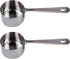 Honey Bear Kitchen 1/4 Cup Measuring Scoop Cups v2 - Polished Stainless Steel (Set of 2)