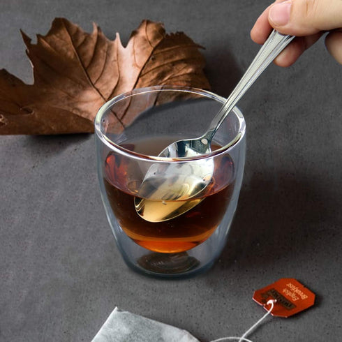 Teaspoons Set, 12pcs Stainless Steel 18/0 Tea Spoon, 6.29 Inches for Home, Kitchen, Restaurant, Silver